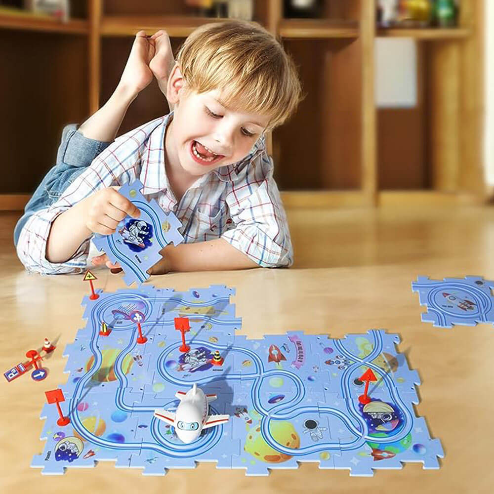 CreativeTrack Puzzle - Build-Your-Own Race Track Toy for Kids