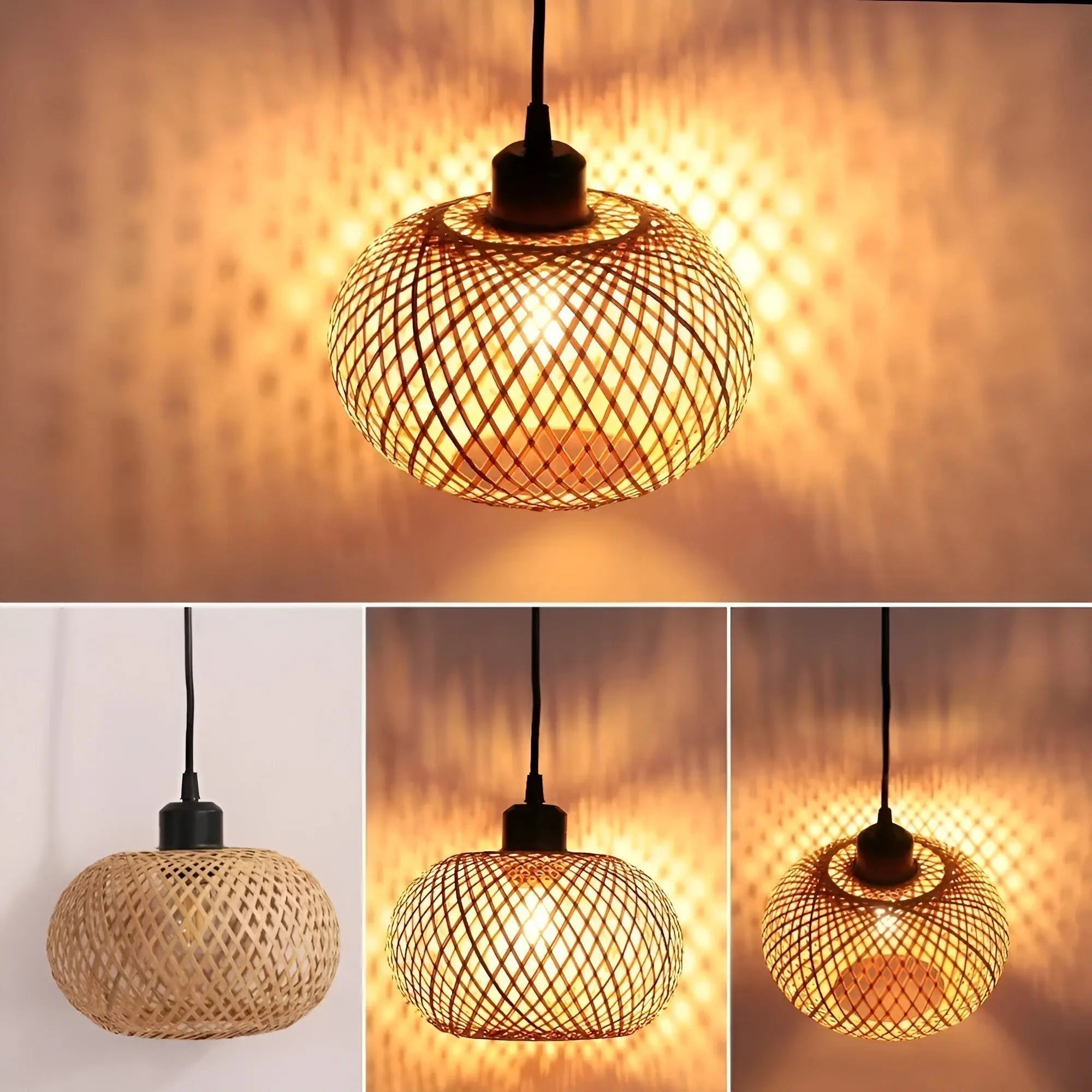 Rattan Pendant Lamp - Elegant Rattan Hanging Light