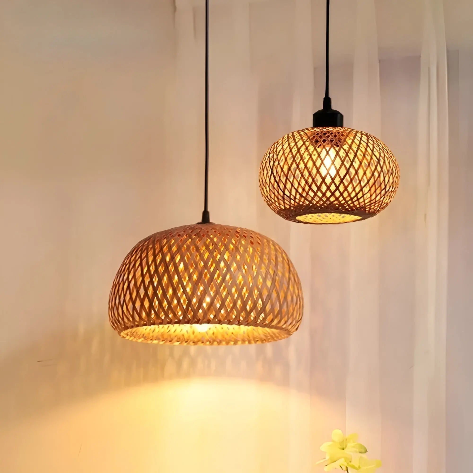 Rattan Pendant Lamp - Elegant Rattan Hanging Light