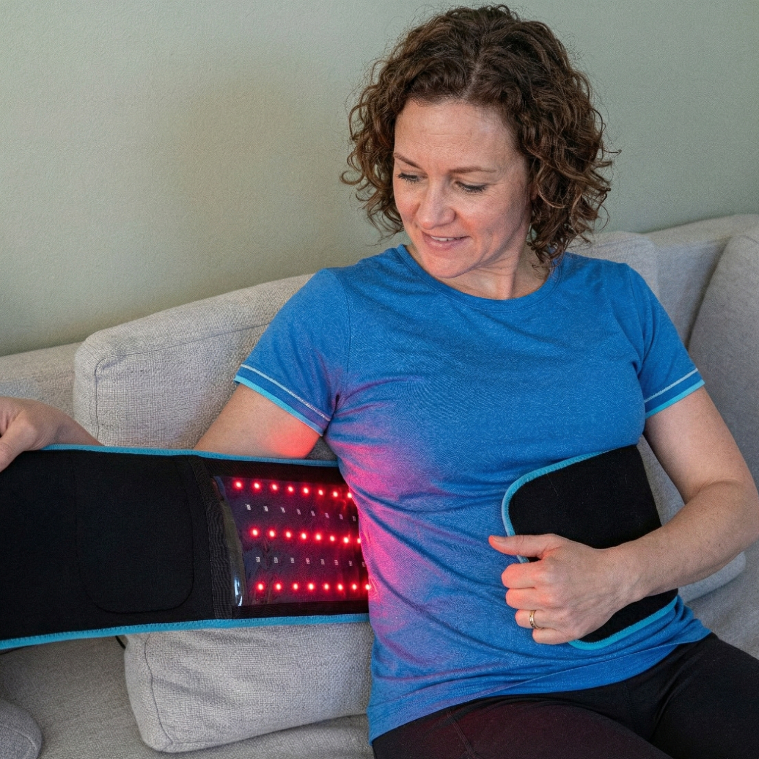 Red Light Therapy Waist Belt - Adjustable Heat for Targeted Pain Relief 0