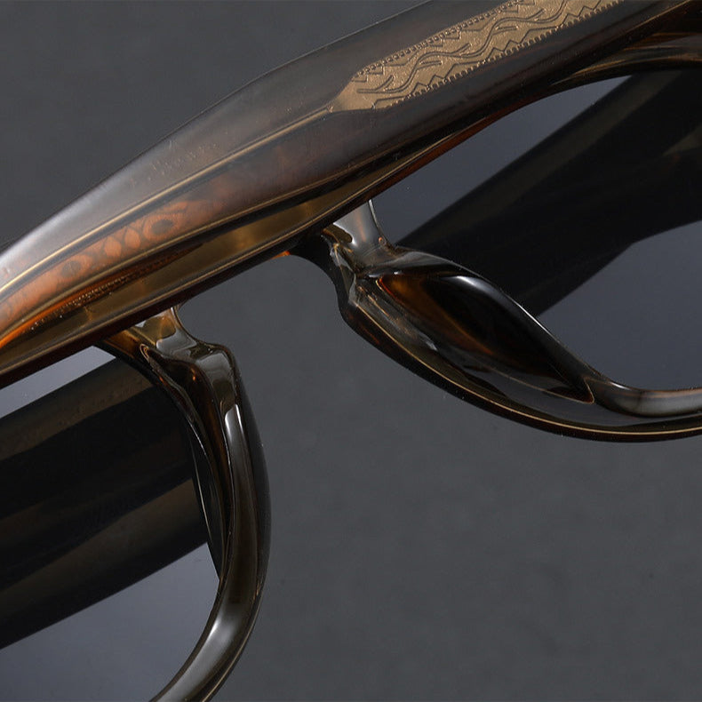 Retro Acetate Sunglasses - Lightweight Polarized Shades with Full UV Protection 7