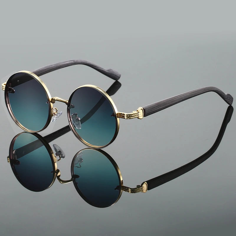 Retro Circular Sunglasses - Stylish Vintage Gradient Lenses with UV Protection 4