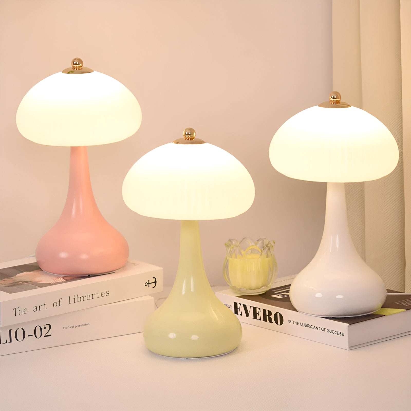 Luxe Mushroom Table Lamp - Dimmable LED Accent Light