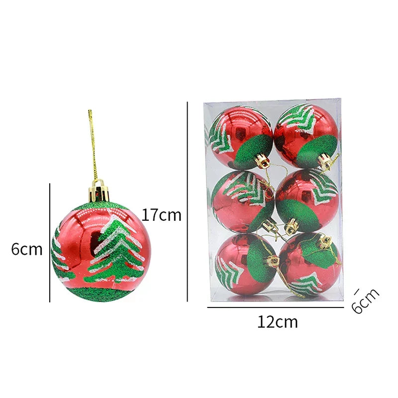 Burswirl - Elegant Snowflake Christmas Ornaments Set of 6
