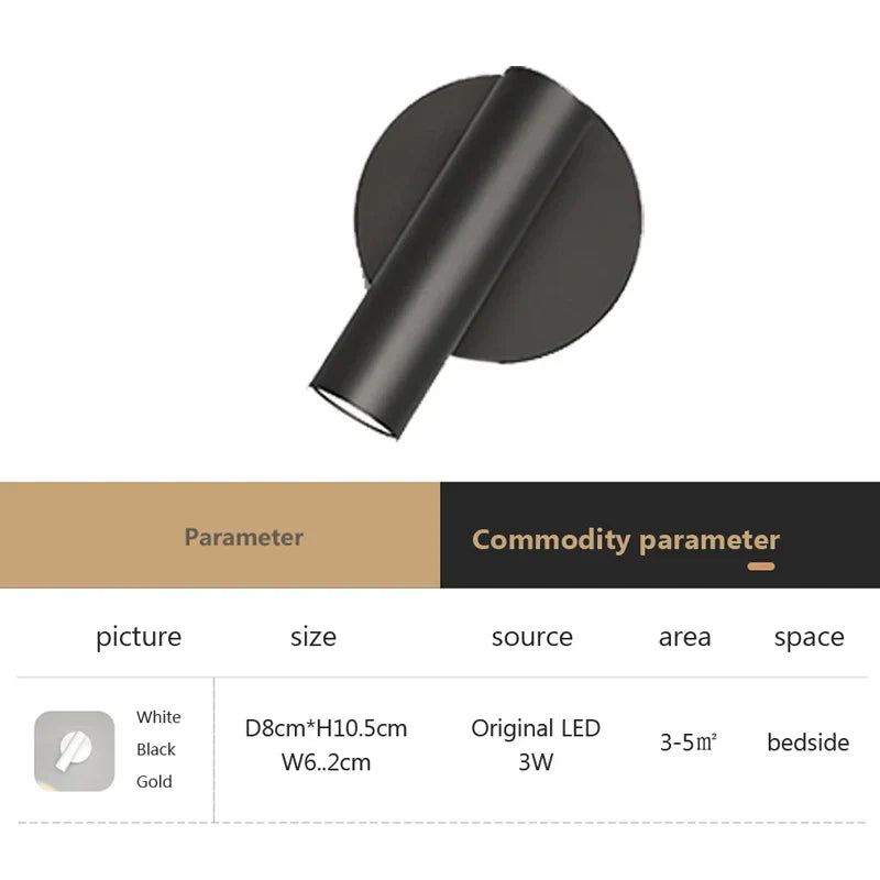 LumiNest - LED Wall Lamp for Bedroom and Hotel