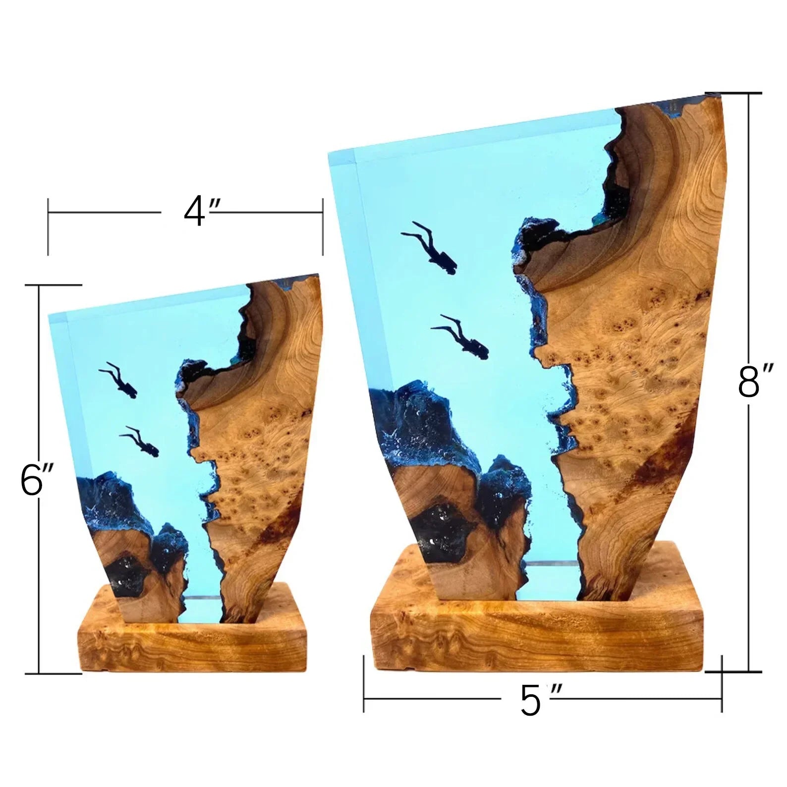 Ocean Resin Table Lamp - Epoxy USB LED Night Light