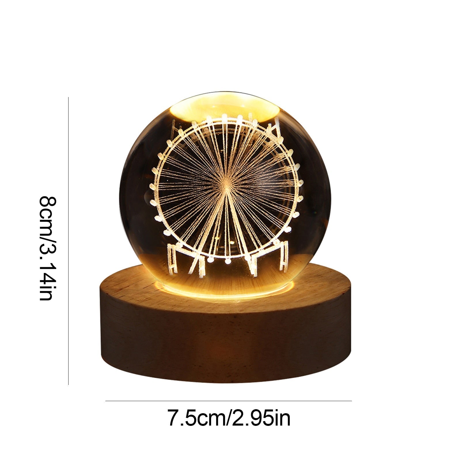 Crystal Light Ball - Enchanting Glass Mood Light for Home