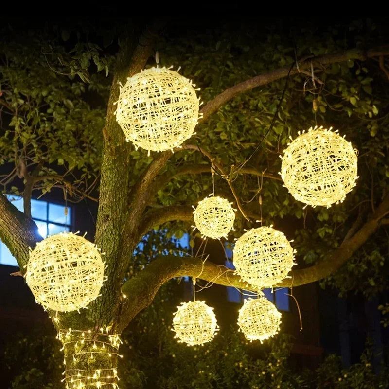 Sphere - Rattan String Lights for Elegant Party Decor