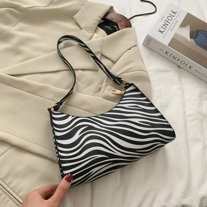 Maggie Handbag - Animal Print PU Shoulder Bag
