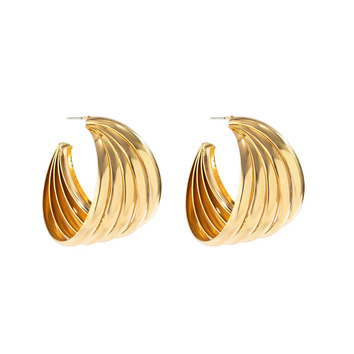 Classic Elegance Earrings - Sleek Metal Hoop Earrings