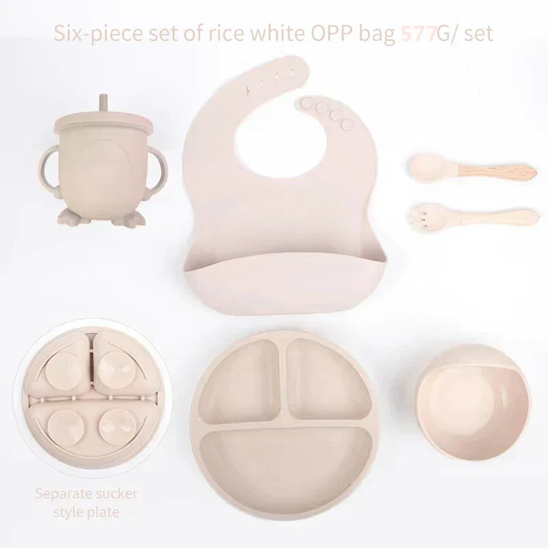 SiliconeBaby Set – 6-Piece Baby Feeding Set