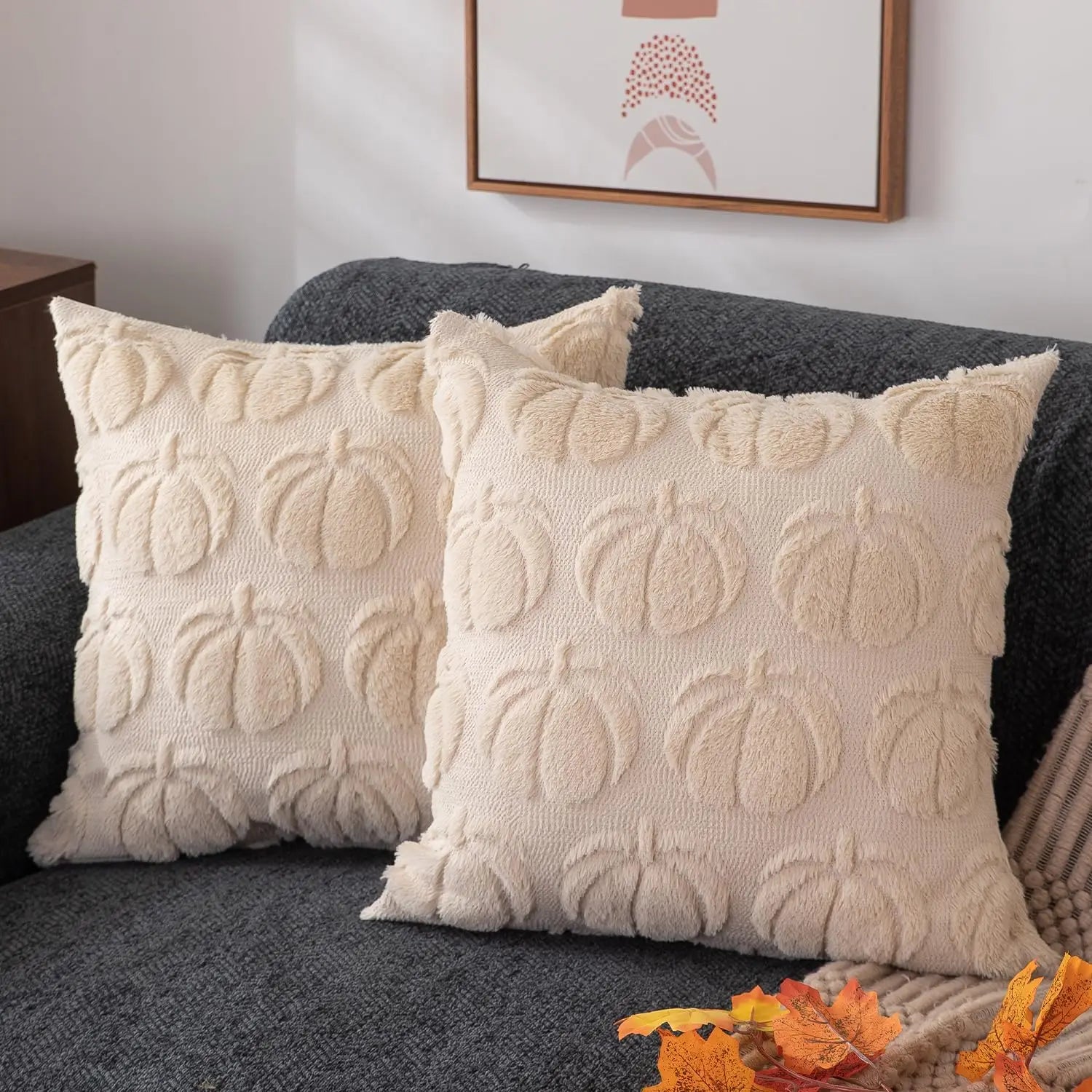 Céleste Faux Fur Cushion Cover - Autumn Warmth