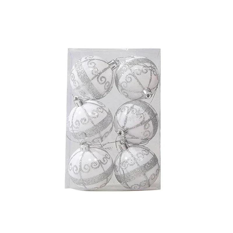 Burswirl - Elegant Snowflake Christmas Ornaments Set of 6