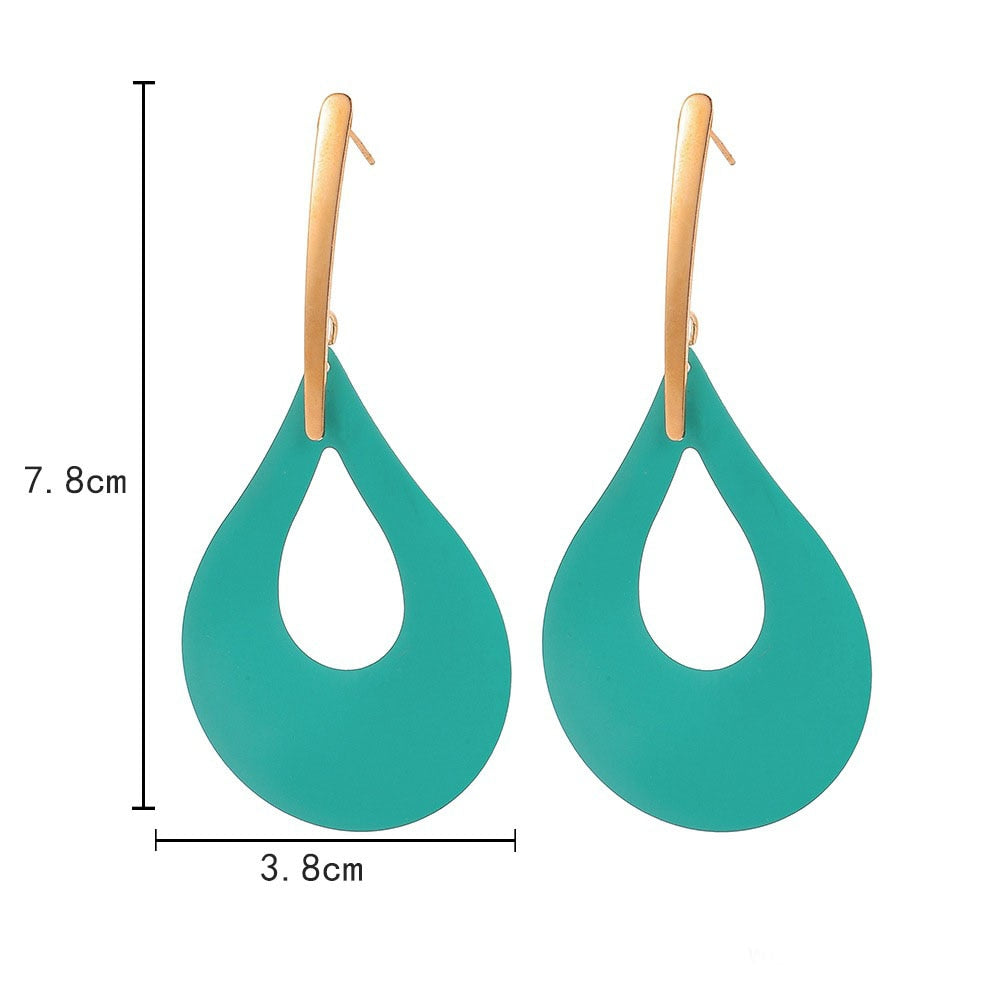 Vibrant Artistic Drop Earrings - Unique Design for Women