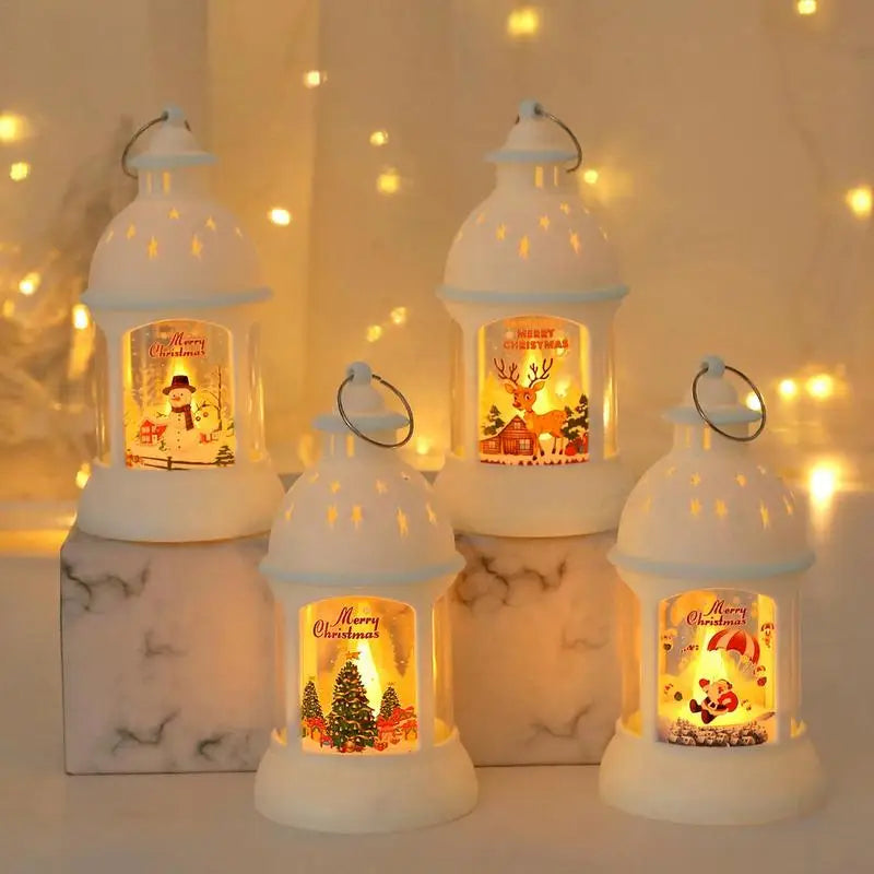 ChristmasHome LED Lanterns - Festive Santa Light Decor