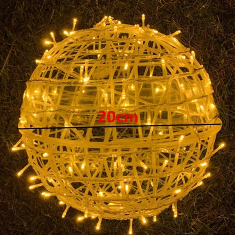 Sphere - Rattan String Lights for Elegant Party Decor
