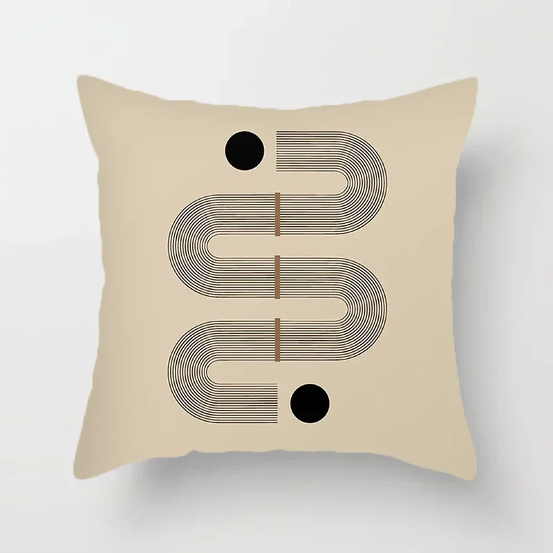 Aurum Cushion Cover - Black & White Abstract