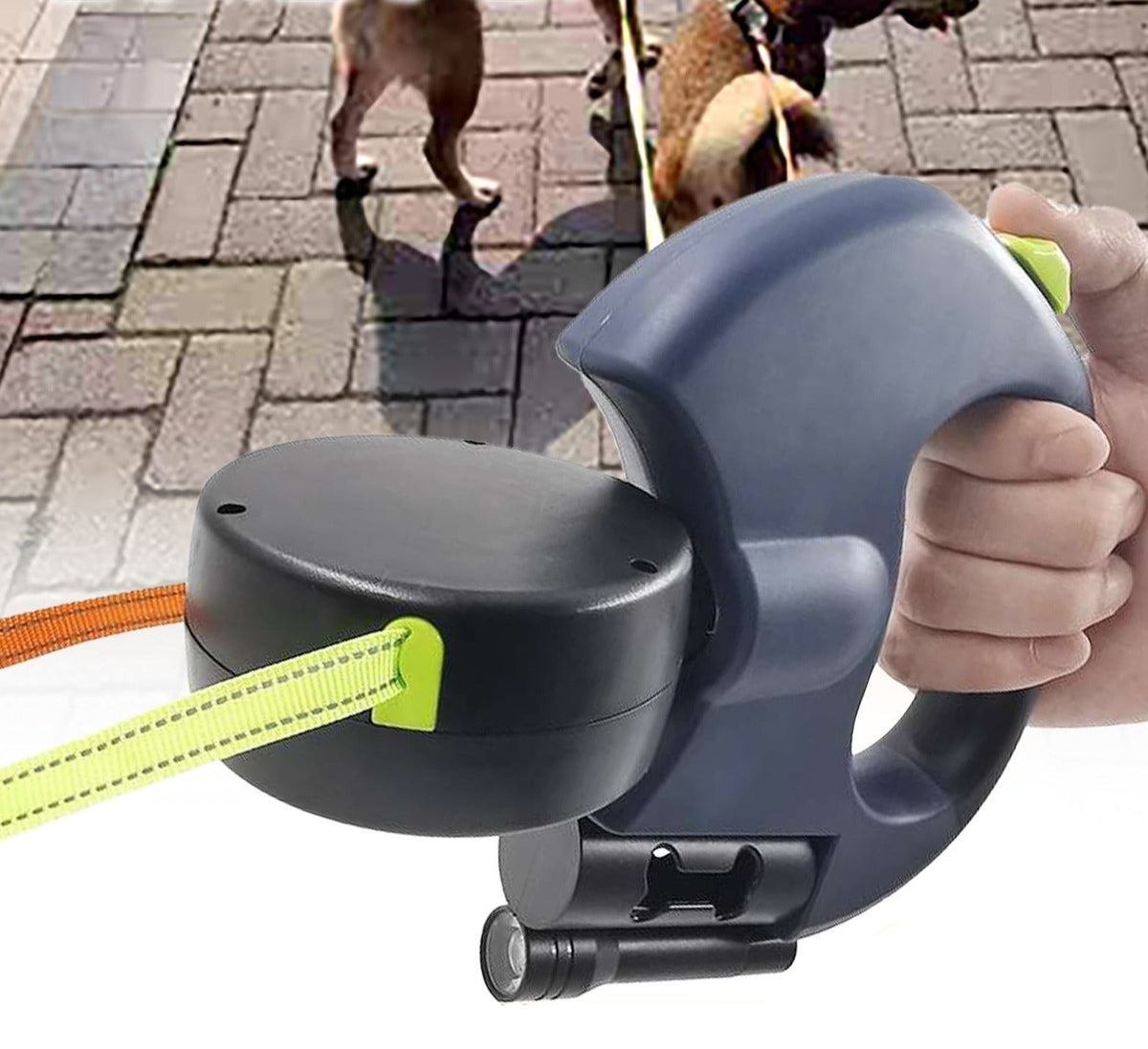 ProPet Duo Leash - Retractable Dual Dog Leash with Light