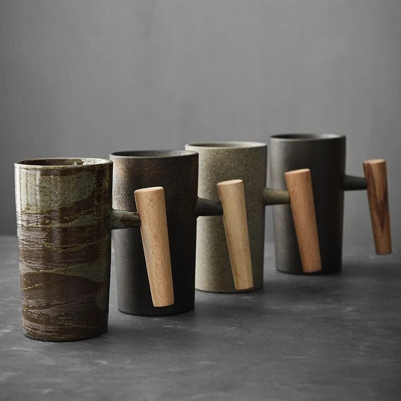 NatureSip - Scandinavian Earthy Ceramic Latte Mugs