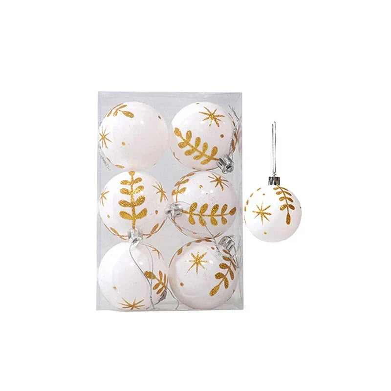 Burswirl - Elegant Snowflake Christmas Ornaments Set of 6