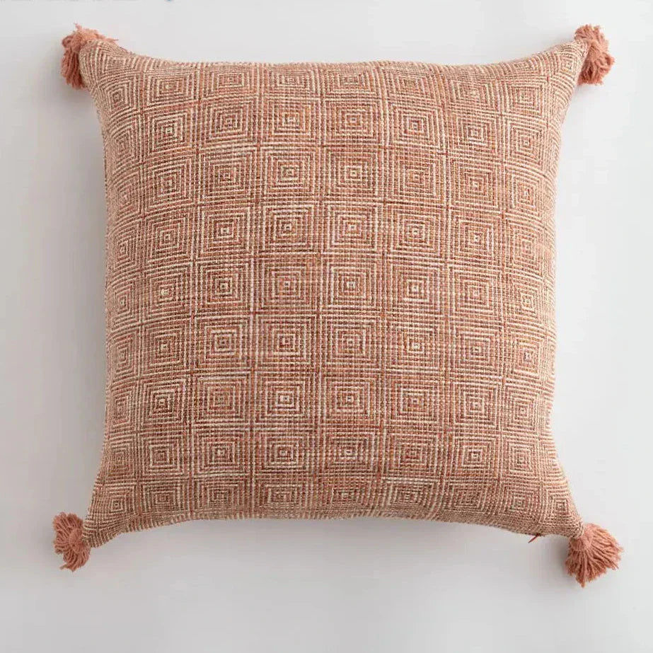 Elegance Loft Cushion Cover - Fringe Trim Accent
