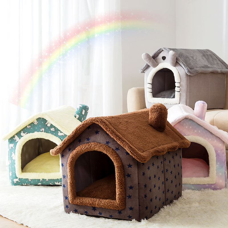 FluffyHaven - Enclosed Pet House for Cats and Dogs