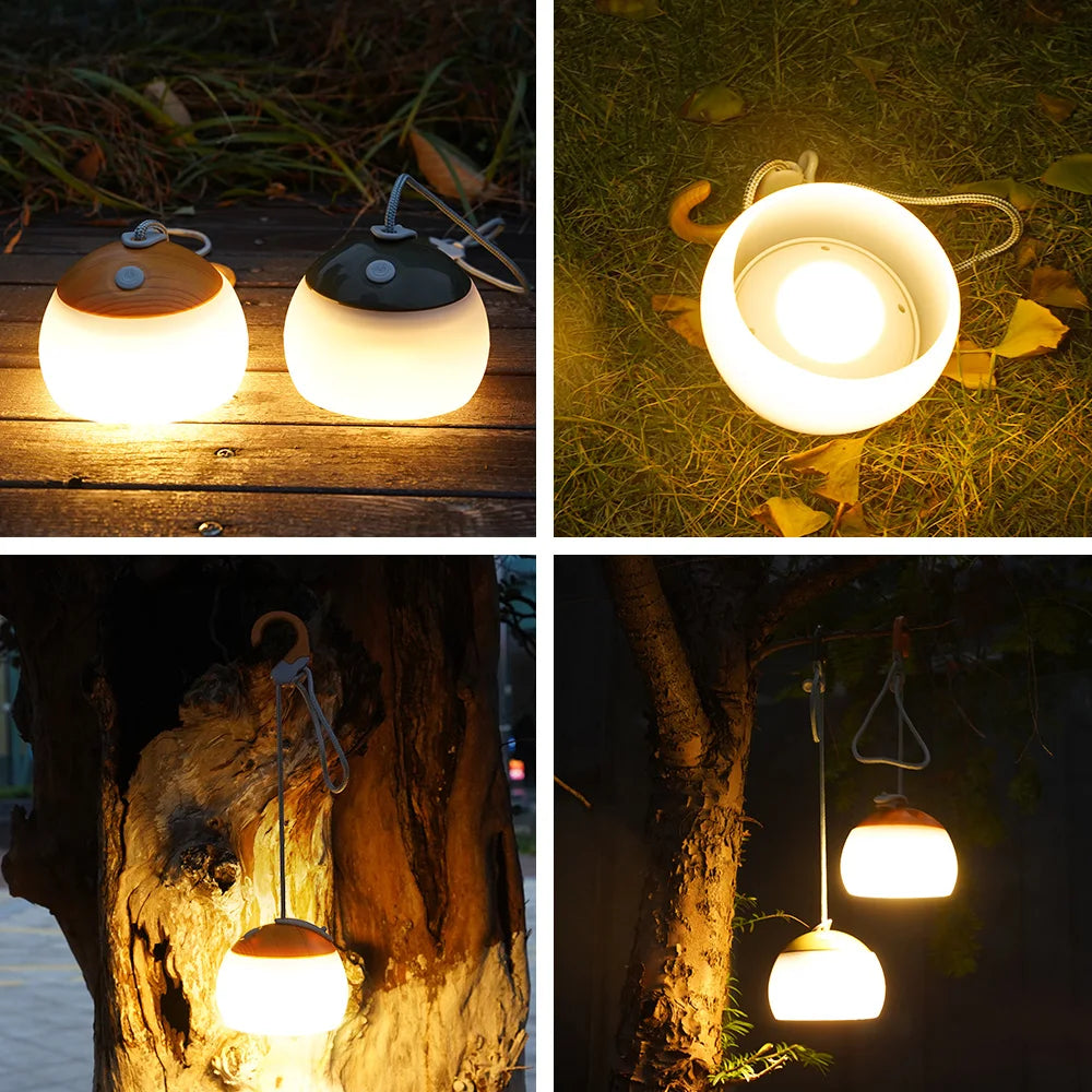 CampGlow - Retro Rechargeable USB Camping Lantern