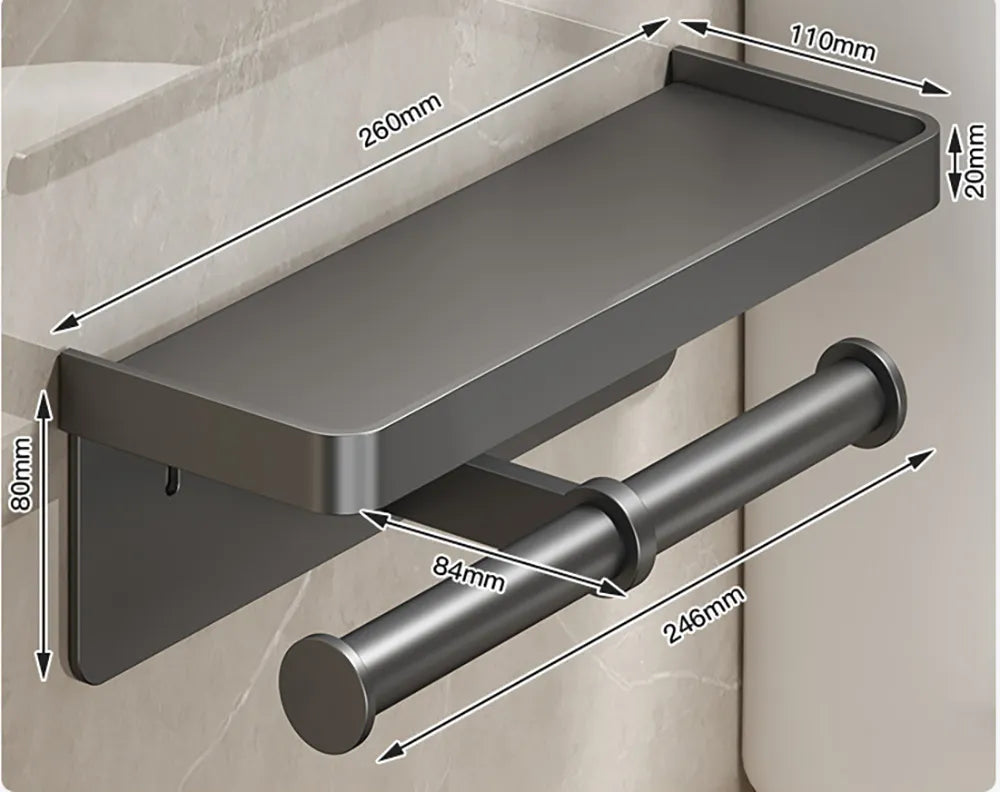 LuxeHold - Multifunctional Toilet Roll Holder