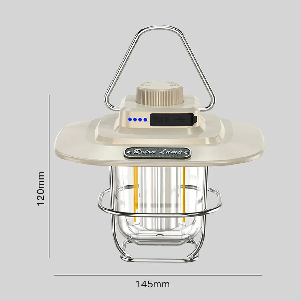 NostalgiaGlow - Retro Rechargeable LED Lantern