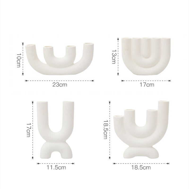 LuxLume Chandelier - Elegant Ceramic Candle Holder for Home Decor