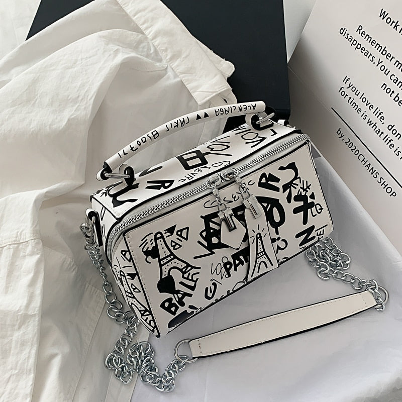LucyBag - Stylish Handbag with a Bold Graffiti Design