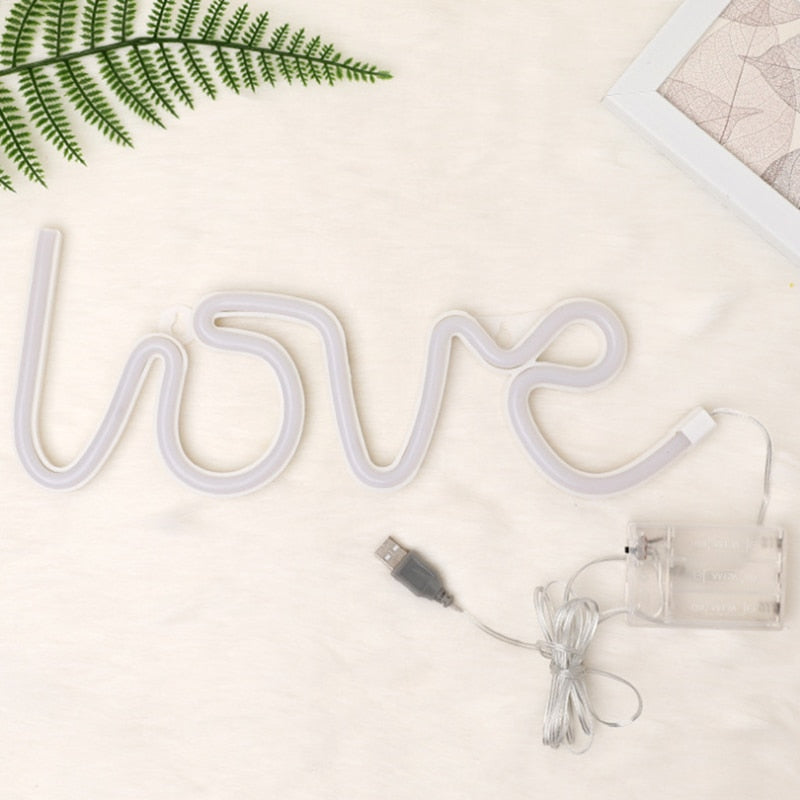 LoveGlow Neon Letters - Romantic Ambient Wall Light