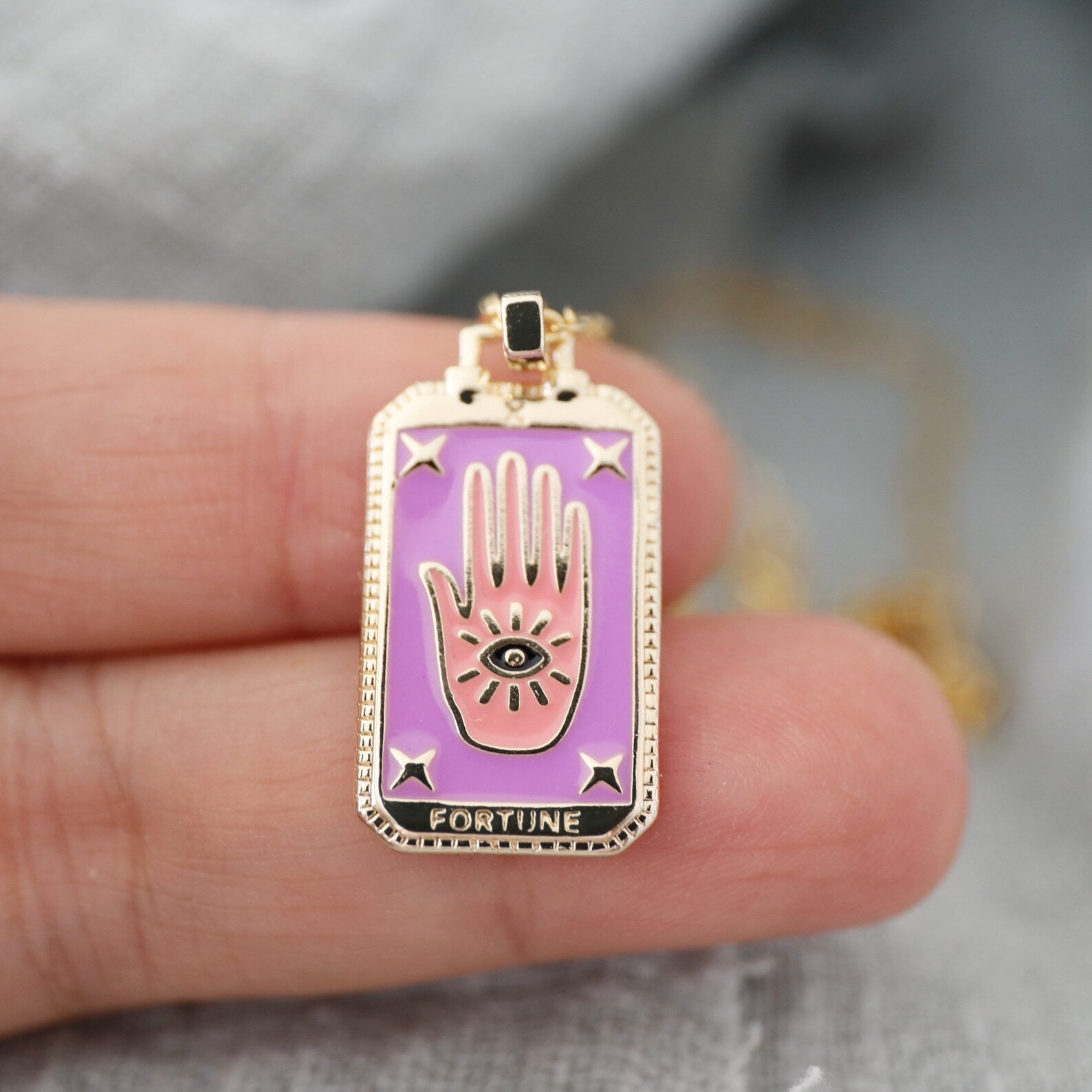 Tarot Card - Stainless Steel Pendant Necklace