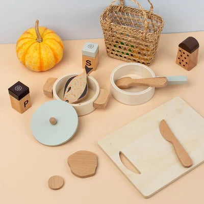 MiniCook Set - Wooden Kitchen Accessories