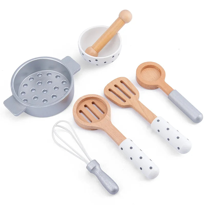 WoodPlay Set - Wooden Kitchen Toy Appliances