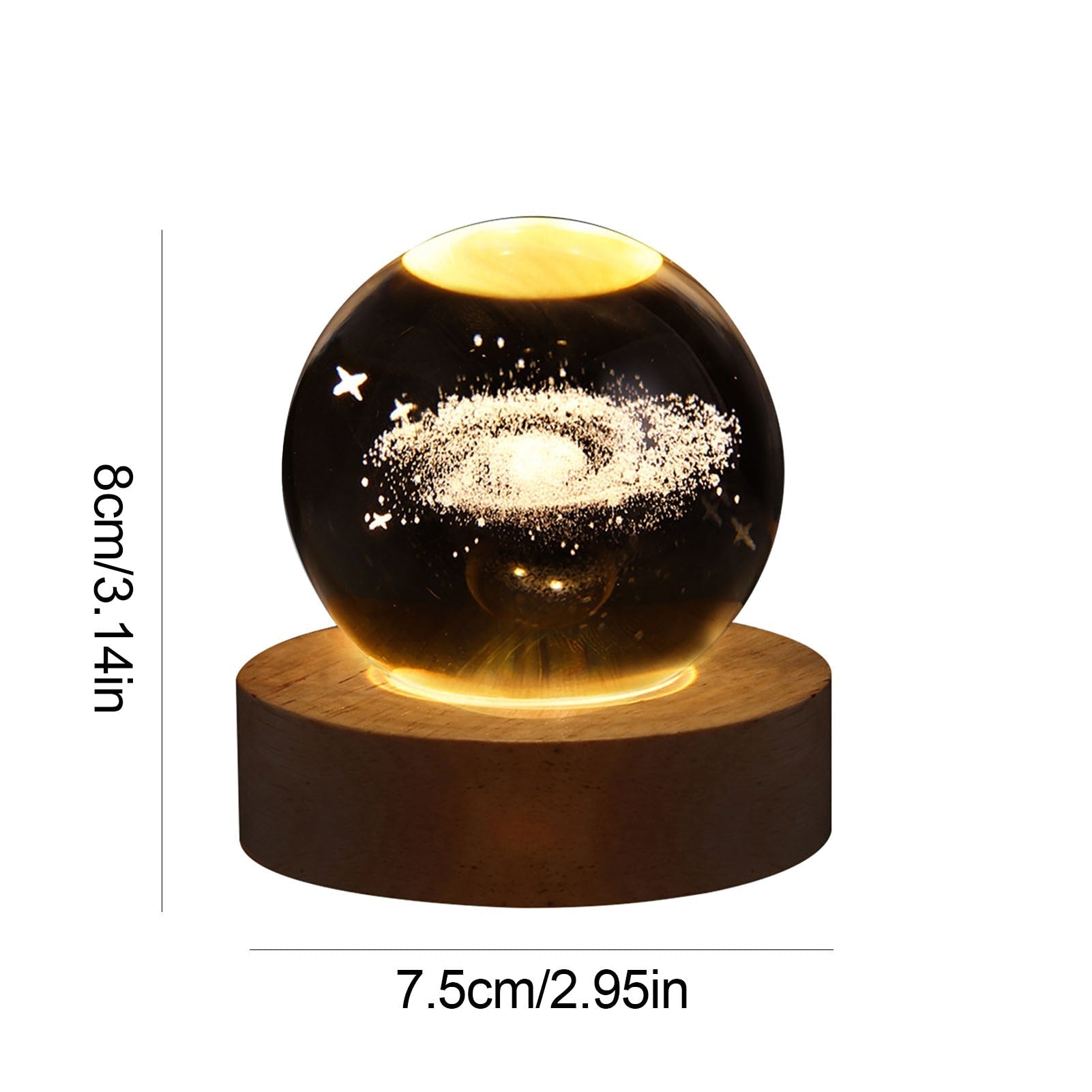 Crystal Light Ball - Enchanting Glass Mood Light for Home