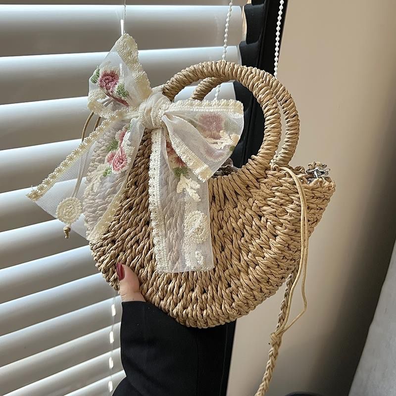 RomyBag - Woven Rattan Shoulder Bag