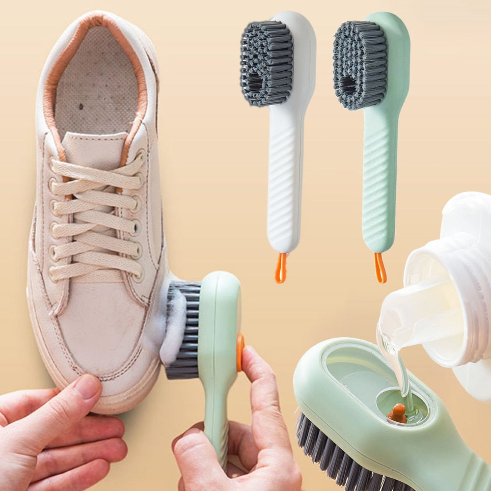 ShoeShine Pro - Shoe Cleaning Brush with Built-in Soap Dispenser