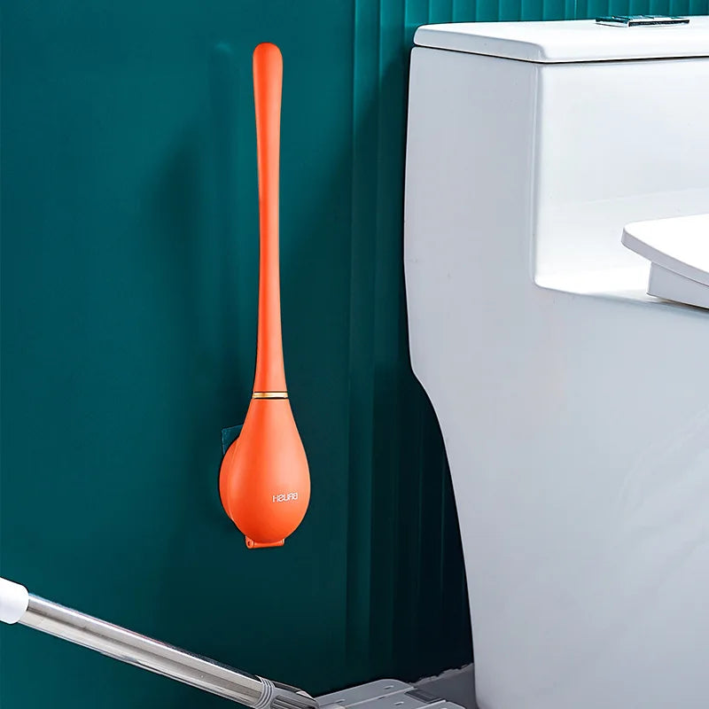 SumiClean - Silicone Toilet Brush with Wall Holder