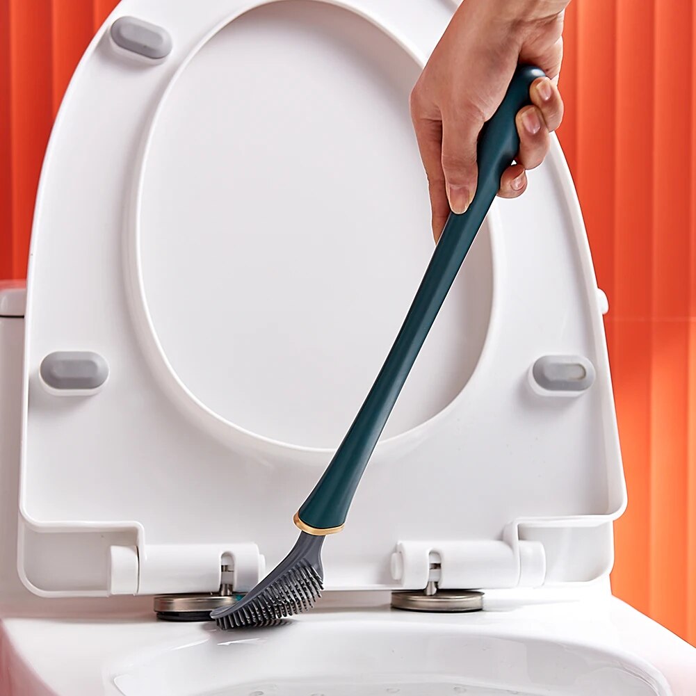 SumiClean - Silicone Toilet Brush with Wall Holder
