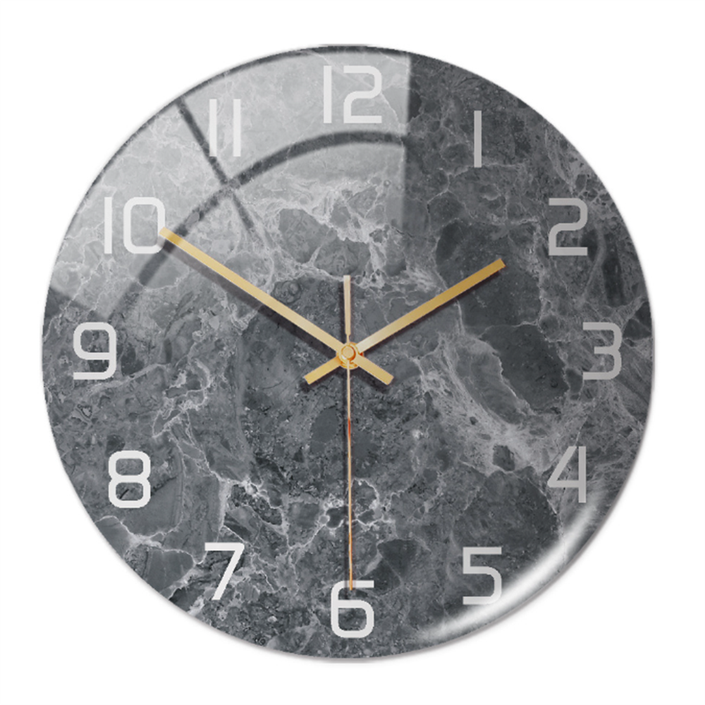 Marble Silent Wall Clock - Modern Stylish Decor
