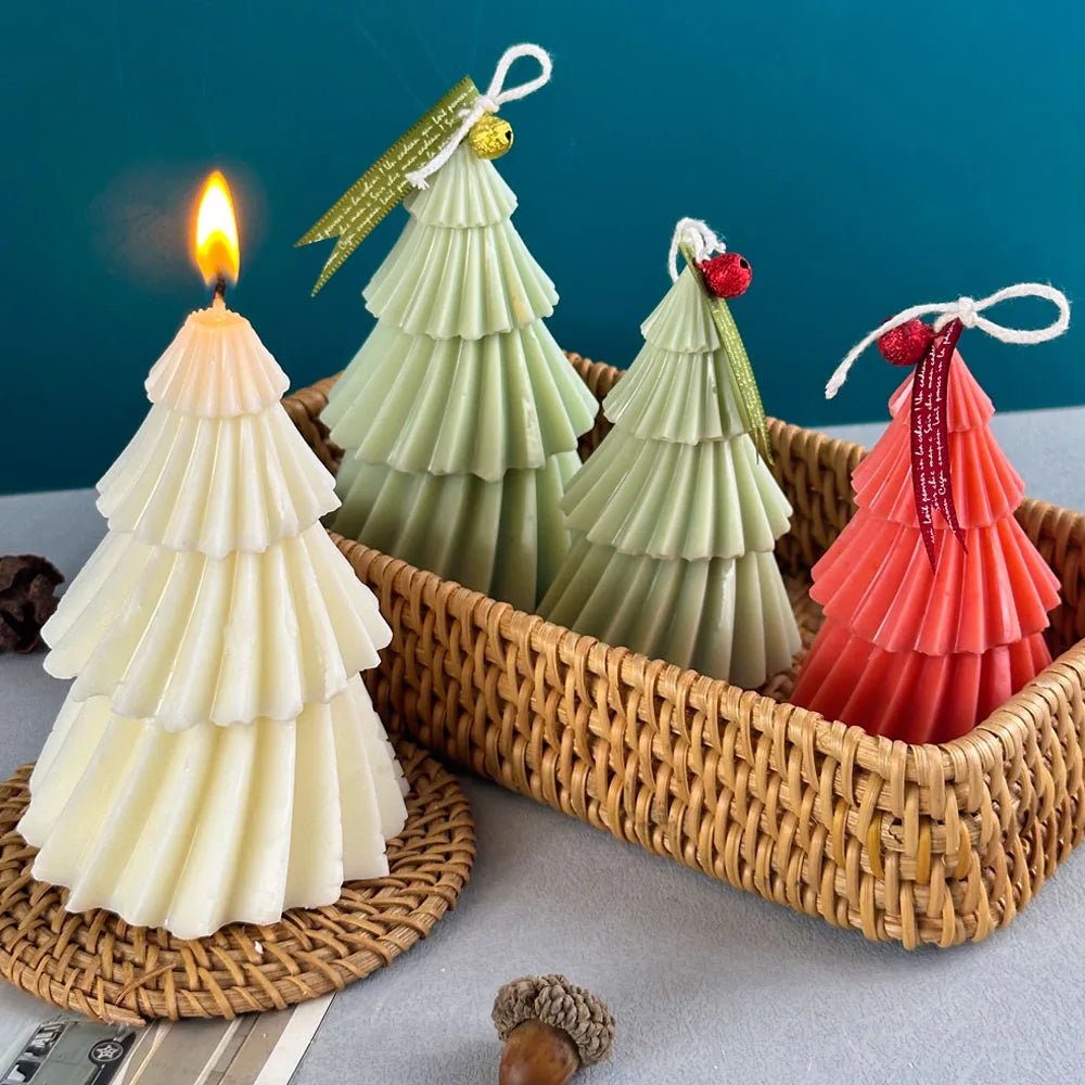 Christmas Tree Candle Mold - Geometric DIY Silicone Mould