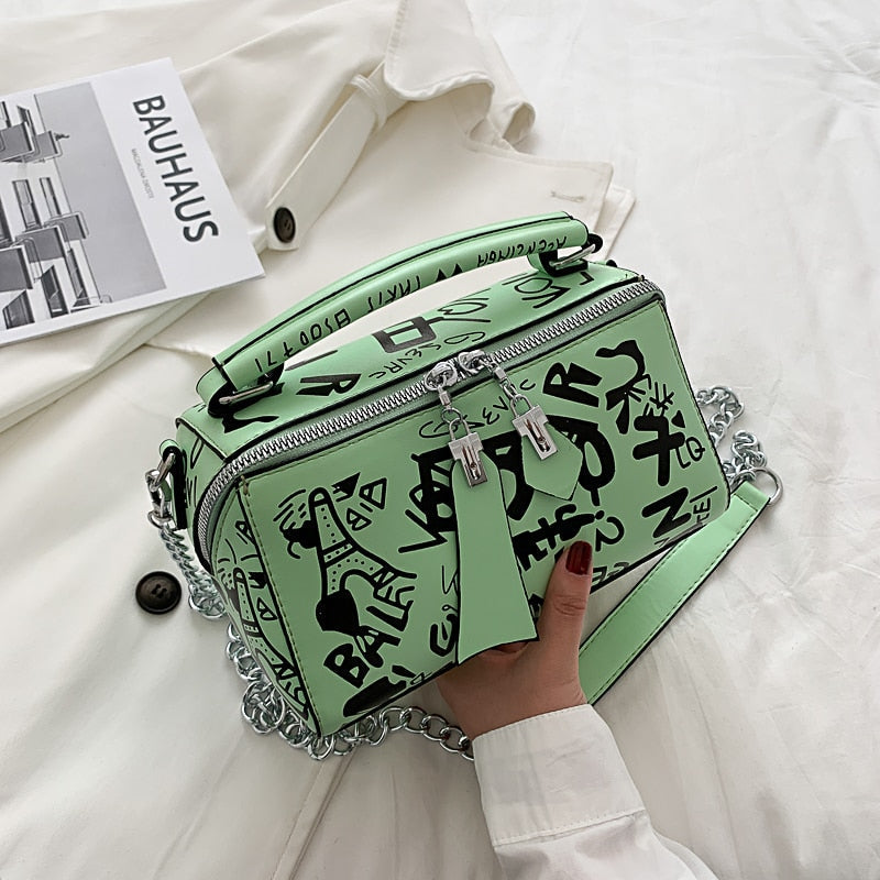 LucyBag - Stylish Handbag with a Bold Graffiti Design