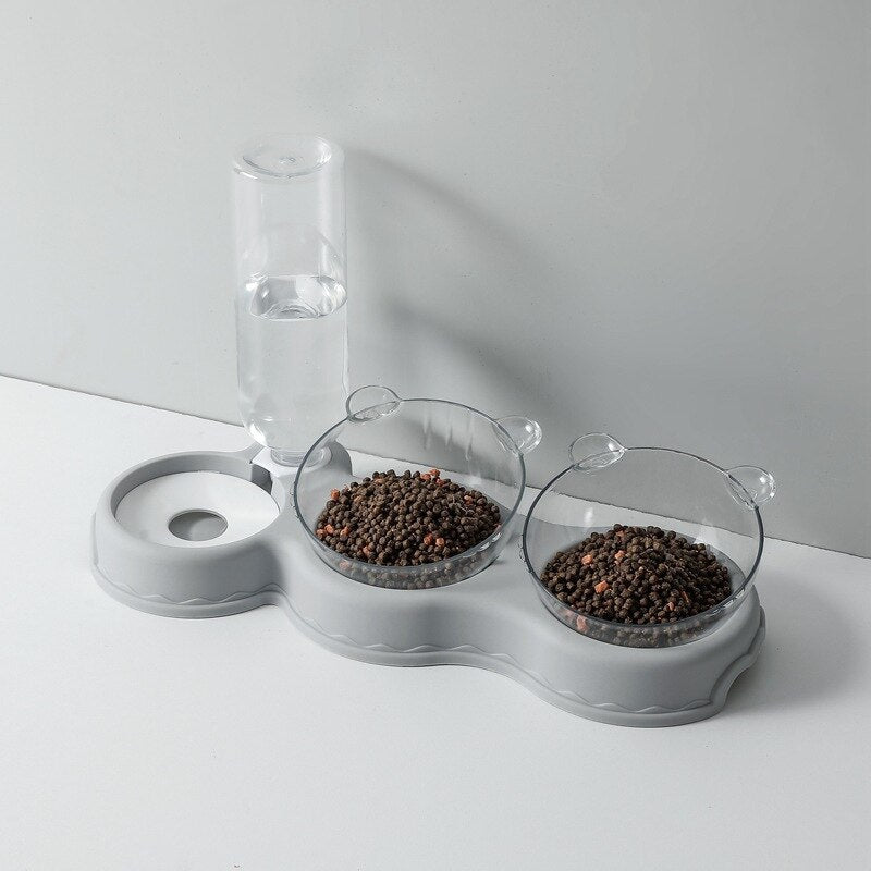 KarlFeast - 3-in-1 Pet Feeding Bowl with Water