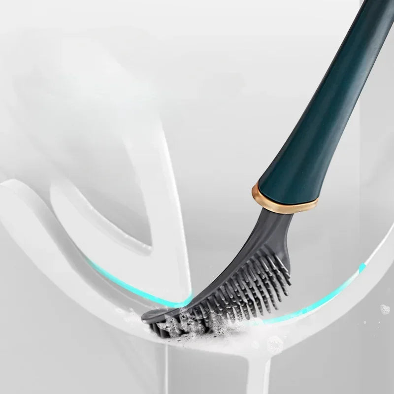 SumiClean - Silicone Toilet Brush with Wall Holder