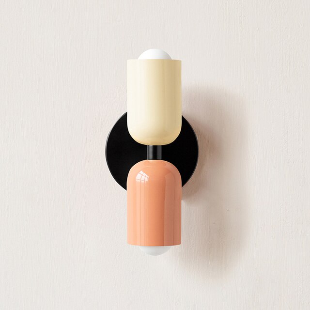 Cream Double LED Wall Lamp - Adjustable Sconce