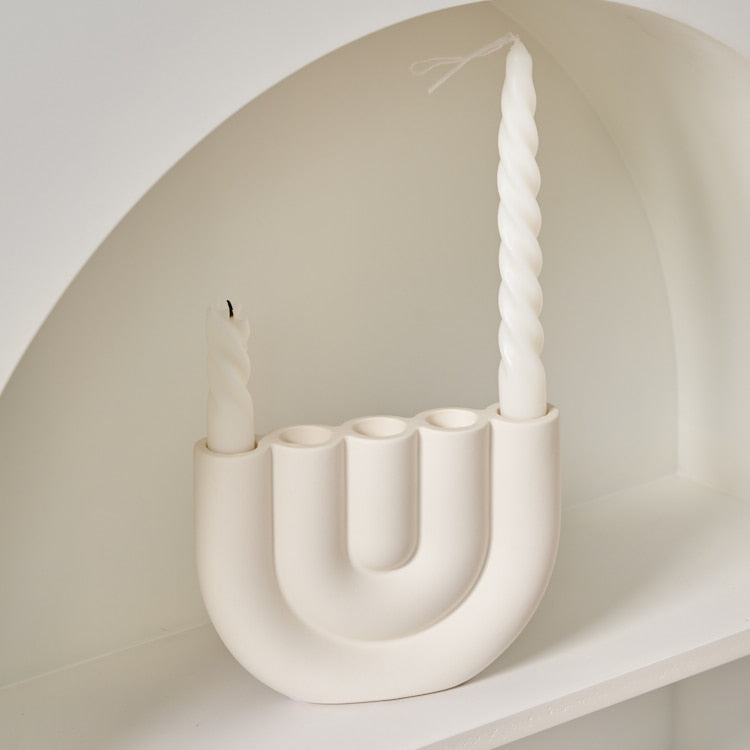 LuxLume Chandelier - Elegant Ceramic Candle Holder for Home Decor