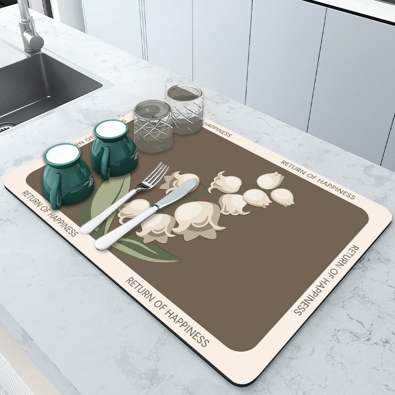 AbsorpTowel Mat - Non-Slip Ultra-Absorbent Kitchen Drying Mat