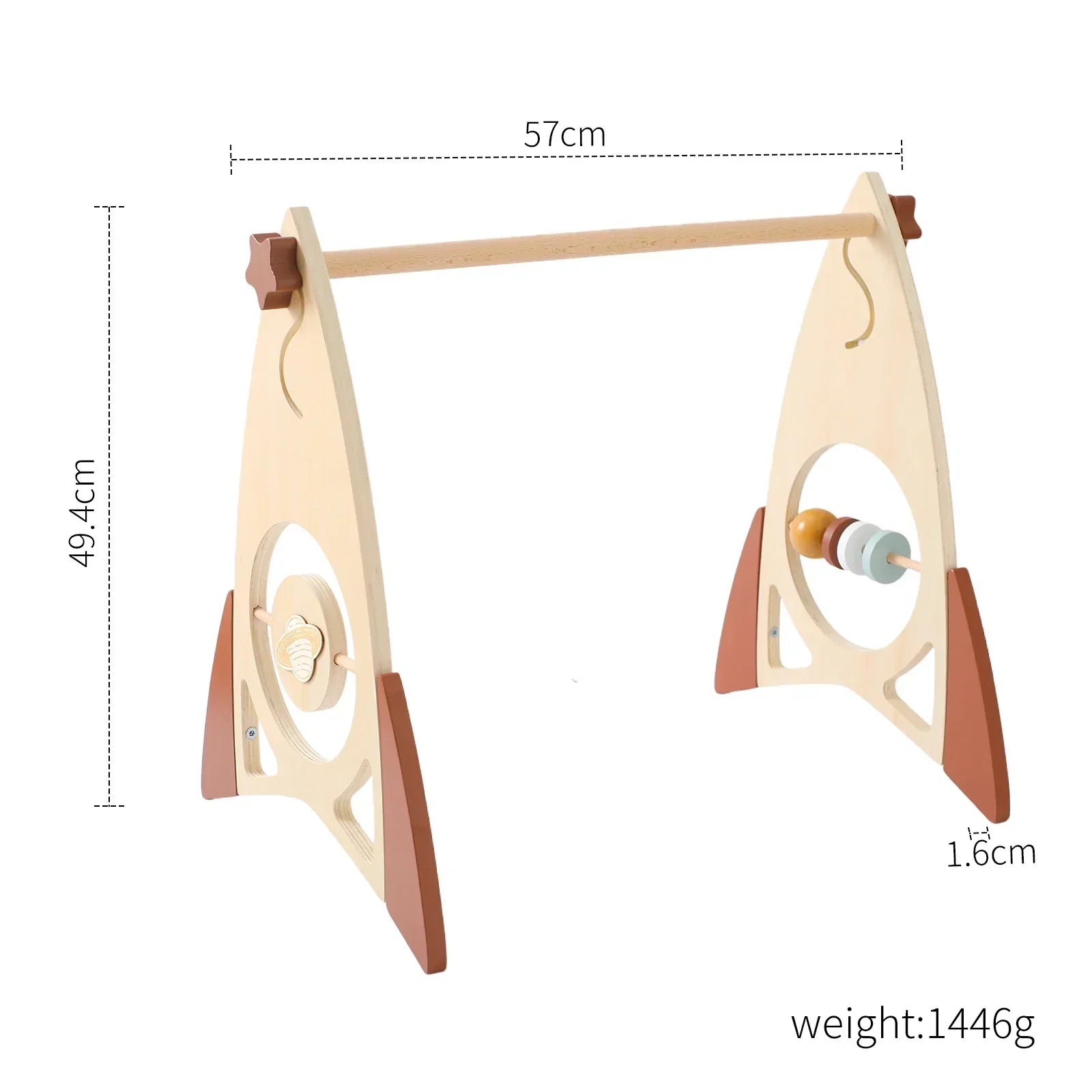 Montessori RattleFrame - Wooden Activity Gym