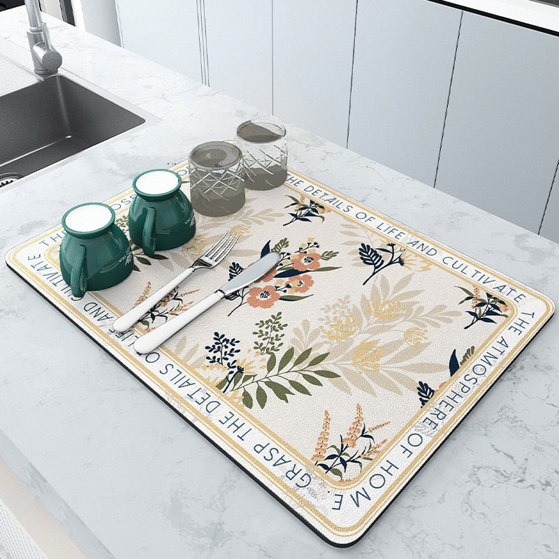AbsorpTowel Mat - Non-Slip Ultra-Absorbent Kitchen Drying Mat